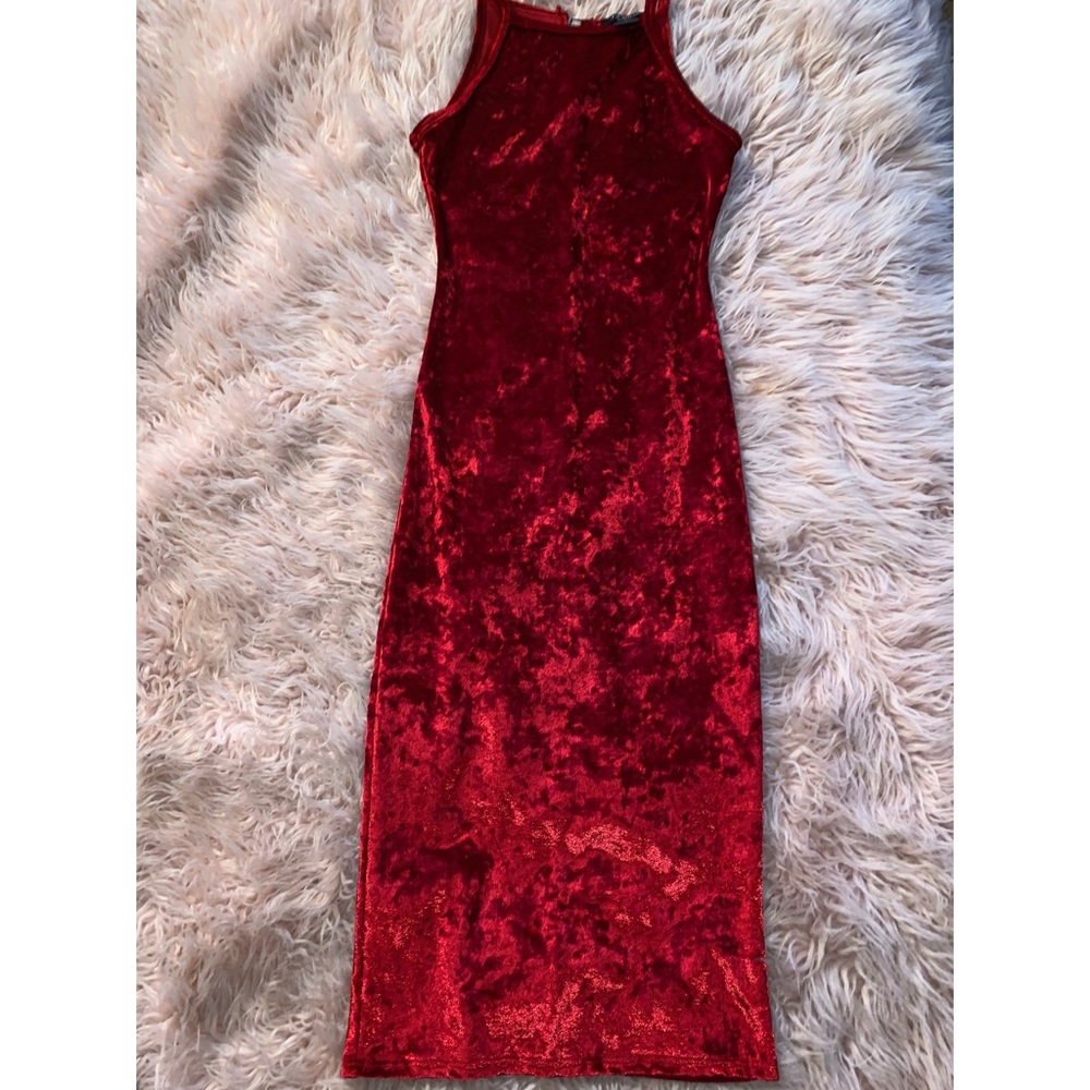 Bodycon Red Velvet Dress